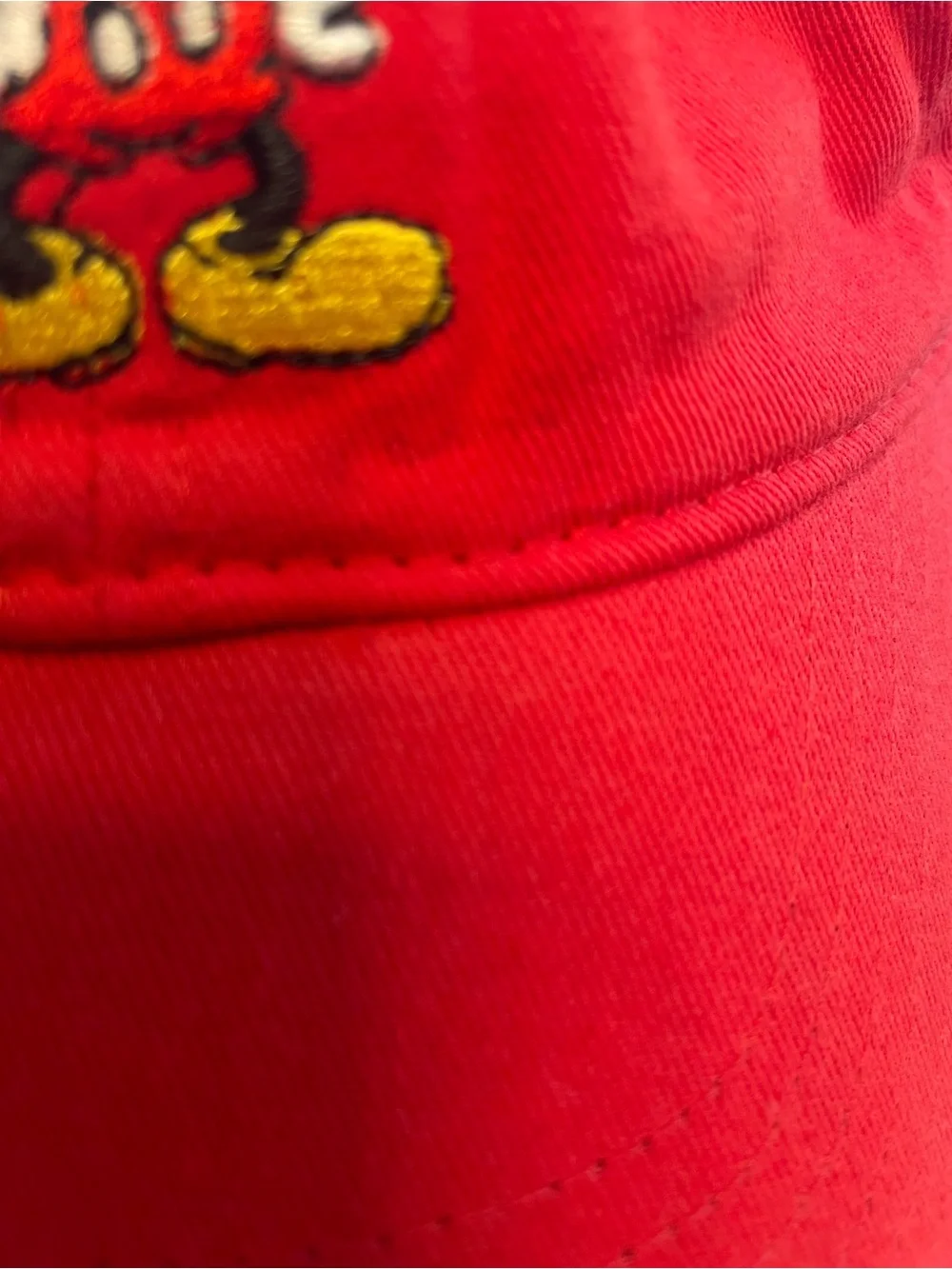 Toddler boys Mickey Mouse Embroidered Baseball Cap with cloth closure Disney fun